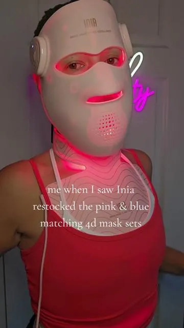 Finally Matching Inia glow 4d face & neck masks are backkkk #iniaglow #lighttherapy #selfcarequeen #DealsForYouDays  #bestsellers  @INIA BeautyCraft 