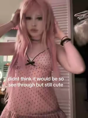 i would wear it all the time if it was more opaque 😔  #tiktokshop #pink #outfitinspo #alternative #cutecore 