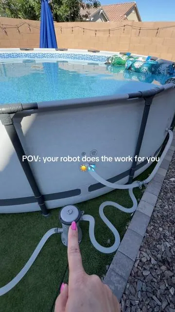 Pool clean. Stress gone. ☀️💦 #poolcleaner #robotpoolvacuum #poolmaintenance #DealsForYouDays #SummerVibes  