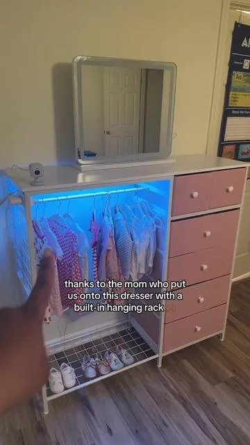 Hang the good clothes and fold the home clothes…this rack is perfect for all your kids clothes #dealsforyoudays #dresser #homefinds #tiktokshopblackfriday #momtok 