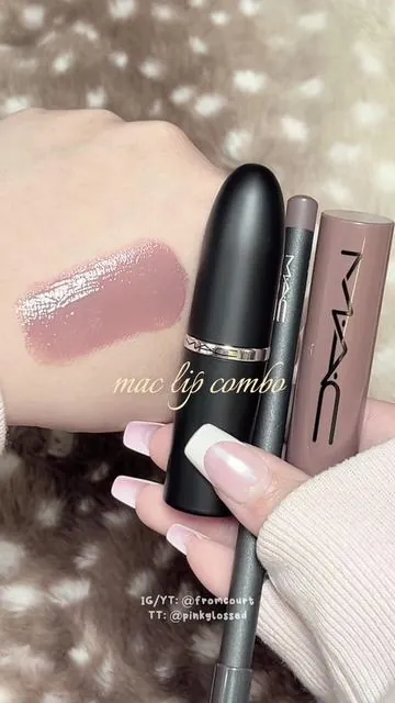 gorgeous cool tone nude lip combo from mac 🫶 #maccosmetics #cooltone #lipcombo #nudelip #lipstick 