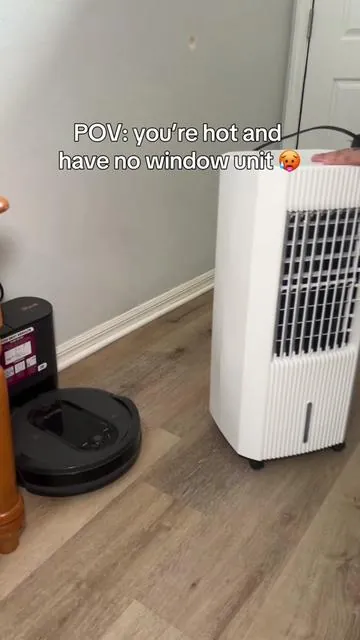 no landlord approval needed? no problem 😮‍💨 this windowless AC fills up with water + ice packs and cools for 15 hours straight. #portableac #tiktokshopcreatorpicks #tiktokshopmemorialday 