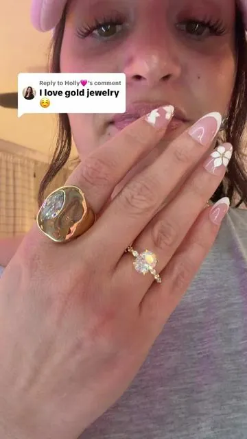Replying to @Holly🩷 #lookforless #vintagestyle #statementring #summervibes☀️ #promisering