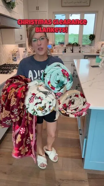 Clearance, close out deal on these Kringle express blankets! #clearance #blanket #christmasdeals #clearancefinds #qvc @QVC, Inc 
