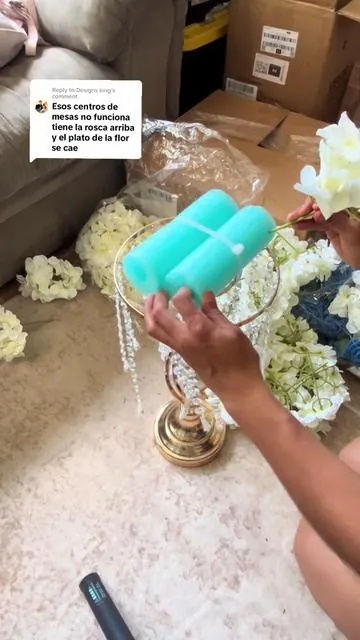 Replying to @Designs king como hacer los centros de mesa sin platos 🤷🏻‍♀️🤭 #centrosdemesa #centerpiece #decoracion #fiesta #dealsforyoudays 