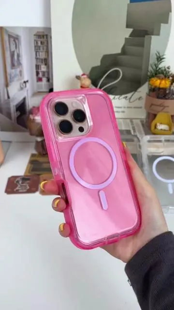Funda de teléfono transparente 3 en 1 para iPhone 17 Pro Max 17 Air 16 15 14 13 Pro Max, Compatible con MagSafe, fundas de teléfono magnéticas transparentes duraderas de doble capa, cubierta protectora resistente a los golpes y anticaída #imprescindible #tendencia #fyp #util #esencial #gadgetviral #viral #parati #recomendado #comprarentiktok #tiendadetiktok #compraya #bonito 