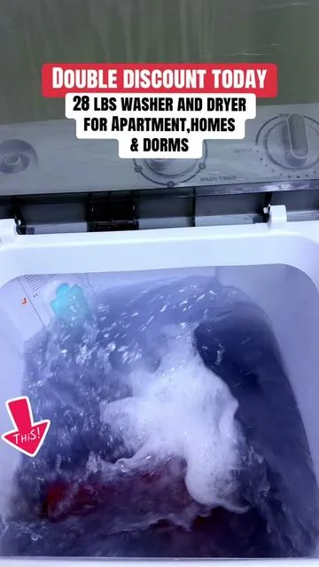 Portable washing machine for homes and apartments #intergreat #washeranddryer #portablewashingmachine #fyp#tiktokfinds