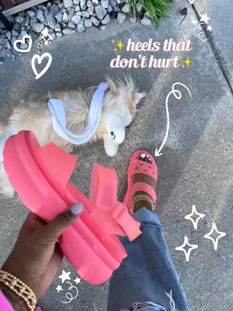✨Finally a pair of heels that don’t hurt my feet! As a wide foot girly with plantar fasciitis, these Crocs Soho platform sandals are so comfortable! Boo heel pain when I’m walking. Plus there’s so many fun dopamine and nuetral colors!✨ #crocssuperbrandday #crocsnewarrivals #SummerVibes #summerwins #newdropsforyou @Crocs  