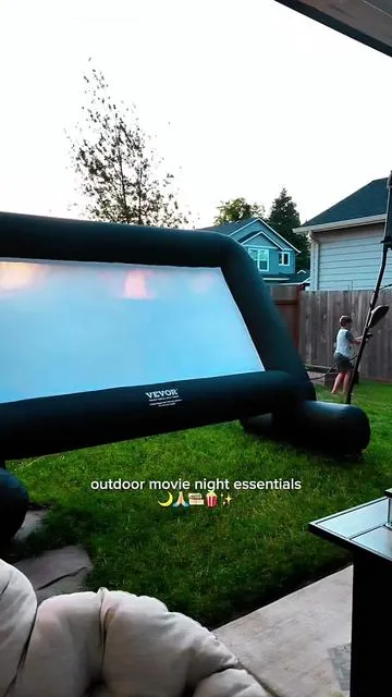 If you need us this summer, we’ll be in our backyard 🤌🏼 #outdoormovienight #projectorscreen #outdoorfun #summeractivities #summeressentials 