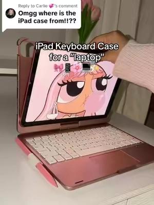 Replying to @Carlie 💞 Favorite case to turn my iPad into a laptop 💻 🤩 #ipad #ipadaccessories #ipadcase #ipadkeyboard #keyboardcase 