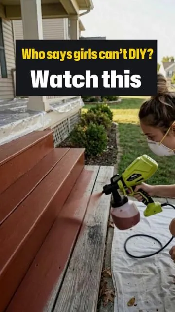 Stop paying contractors! Watch this DIY transformation. 💨#BackyardMakeover #DadGlowUp #SEESEPaintSprayer #DIYProject#GiftsForDad