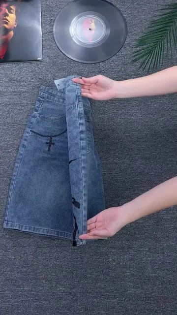 Men’s Statue of Liberty Print Denim Shorts 🗽#tiktokshop #fyp #outfitinspo#spotlightfinds#dealsforyoudays 