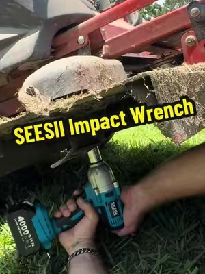 Impact Wrench is the Fastest Way to Change Tires and Lawnmower Blades! SEESII Cordless Impact Wrench 1/2-inch, High Torque #impactwrench, #seesii, #TikTokShopCreatorPicks, #DealsForYouDays, #SummerWins 