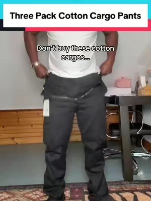 Three pack of Men’s Stretch Cotton Cargo Pants. #menscargopants #mensfashionfinds #cargopants #mensfashion #cottonpants 