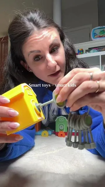 There is truly no better toy out there than this little train set #toddlerfinds #earlylearning #learningfun #toddlertoys #dealsforyoudays 