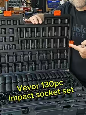 Vevor Socket Set 130-Piece Mechanics Impact 1/2" And 3/8" Drive Socket Set #tools #mechanic #fathersdaygift #dealsforyoudays #tiktokshopcreatorpicks @VEVOR Store @VEVOR Automotive Store 