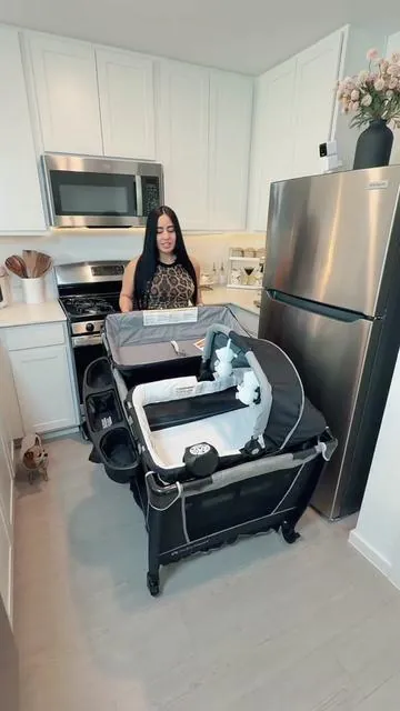 Baby Trend® Simply Smart™ Whisper Grey Portable Nursery Center® Playard w/ Removable Full Bassinet, Changing Table & Organizer @@Baby Trend Inc##bassinet##portable##tiktokshopcreatorpicks##Summervibes