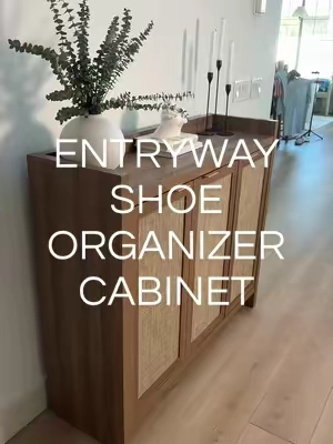 No more tripping over piles of shoes by the front door!! #shoestorage #shoecabinet #shoeorganizer #entrywaydecor #dealsforyoudays 