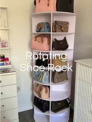 The perfect rotating organizer to keep everything nice and organized!! ✨ ##rotatingshoerack##shoerack##organizedhome##DealsForYouDays