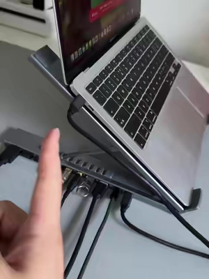 If you use your laptop everyday. This setup just makes sense#laptopstand #laptop #dockingstation #fathersdaygift #tiktokshopmemorialday 