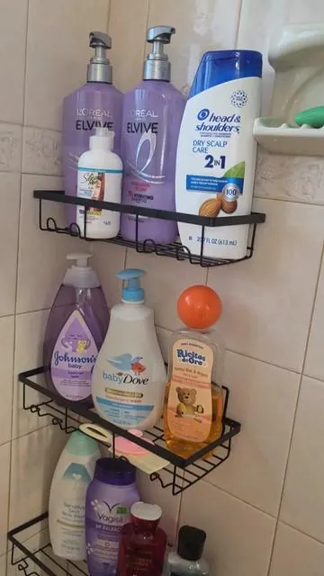 Set de 6 organizadores para baño  Súper resistentes soportan hasta 10 lb ,son de acero inoxidable  #organizadores#home #hogar #tiktokshopcreatorpicks #organizacionhogar 