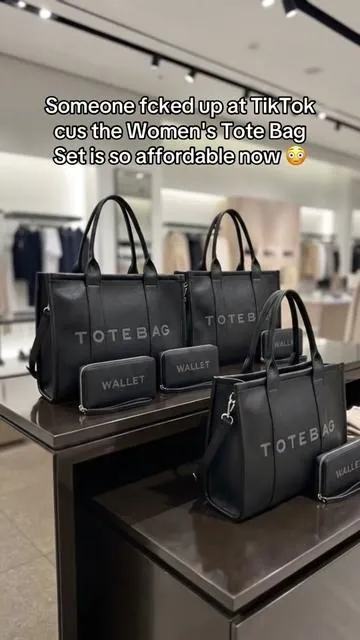 Women's Tote Bag Set #tiktokshopcreatorpicks #SummerVibes  *Final price, shipping, coupons, and discounts may vary depending on your TikTok account, available offers, and ongoing promotions. Please refer to the product listing for the most current pricing and details. 