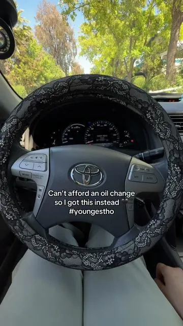 Imagine this lace steering wheel cover with all black interior 😩 #carfinds #caraccessories #girlyfinds #girlythings #cardecor 
