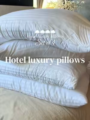 If your pillows go flat after a few nights, these are your sign to upgrade 😍 Soft, fluffy, supportive, and they make your bed feel like a luxury hotel without the luxury price tag  #HotelPillows #BedroomFinds #HomeEssentials #CozyBedroom #TikTokMadeMeBuyIt