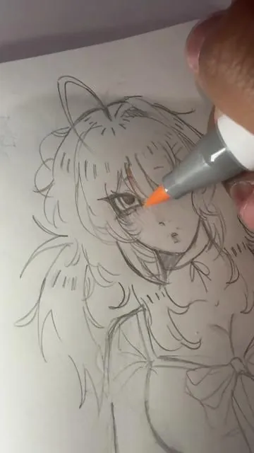 This drawing is butt but whatever. But I’m happy because blending on these markers are so good 😫 #ohuhu #ohuhumarkers #drawing #sketch #alcoholmarkarkers 