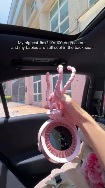 Am I the only one who didn’t know backseat is way hotter than front? 😱 #CarEssentialsForKids #SummerCarHack #PortableStrollerFan #ParentLifeHacks #DealsForYouDays