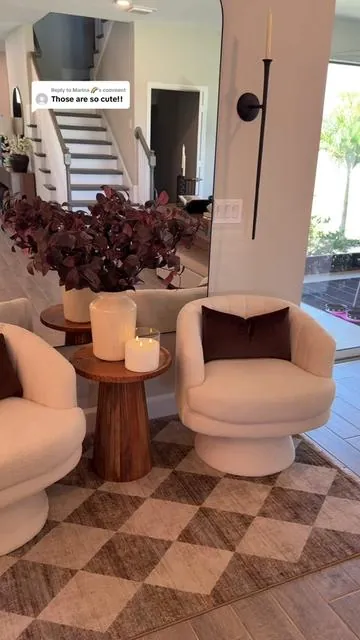 Replying to @Marina 🌈 my favorite space ✨ #accentchair #accentchairs #swivelchair #swivelaccentchair 
