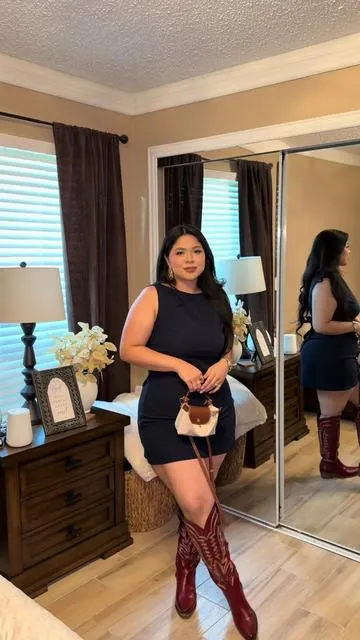 Mini dresses for the summer with some cute cowgirl boots 🦋☀️✨  #tiktokshop#dress#western#ootd#momtok