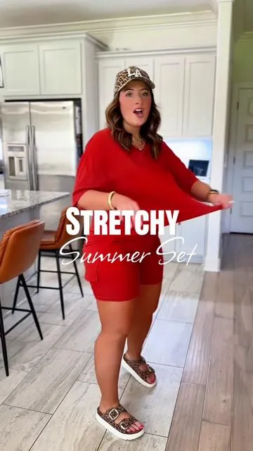 Stretchy, comfy, and tons of colors! @PrettyGarden #oversizedshirt #summeroutfits #stretchy #matchingset #dealsforyoudays 