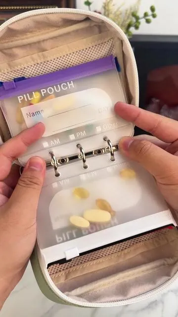 Keep your medical records and pills in one organized waterproof spot #TravelEssentials #pillorganizer  #healthyhabits  #amazonfinds  #tiktokshopspringglowup 