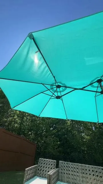 We can’t add an awning to the house so this is perfect & huge to cover all the sun up in the backyard in the afternoons!!  #dealsforyoudays #summeressentials #umbrella #summermusthave 
