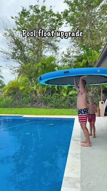 Not to be dramatic, but this giant water hammock may have single-handedly upgraded our entire summer. ☀️🌊 Way better than a regular pool float, fits multiple people, and the mesh center keeps you cool while you relax. If you have a pool, trust me on this one. #poolfloat #summer2026 #poollife #waterhammock #backyardpool 