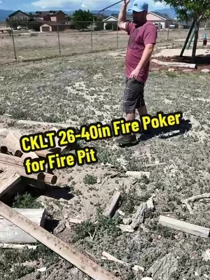 CKLT 26-40in Fire Poker for Fire Pit Twisted Rope Design Handmade for Firewood Log Coals Campfire Wood Stove Camping Outdoor and Indoor Gift. firepit, fireplace or logging. this is the perfect tool!! @SteelNova #firepit #fireplace #woodburning #camping #Outdoors