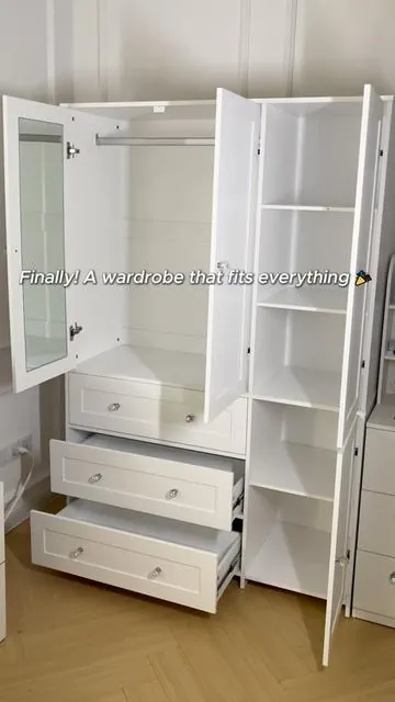 A wardrobe that fits every thing 🧥👕👖👚#closet #wardrobe #girlythings #roomtour #tiktokshopdealsforyoudays 
