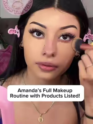 Amanda’s full makeup routine all in one clip! Her primer is why her base is so smooth and blurring 😍🤏 #amandasolis #makeuproutine #primer #makeupproductsyouneed #fyp 