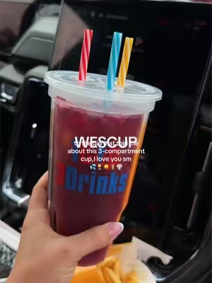 As that girl that orders a marg, a coke and water all at once, I give this a 10/10 💦@Wescup  #wescup #wescupofficial #3compartmentcup #summercup 