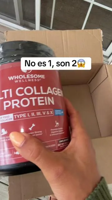 El Wholesome Wellness Multi Collagen Protein ✨🤍 contiene 5 tipos de colágeno (I, II, III, V y X) provenientes de bovino grass-fed, pescado y membrana de huevo 😮‍💨✨   Solo agrego 1 scoop a mi bebida favorita para complementar piel, cabello, uñas, huesos, articulaciones y wellness diario 👀 Perfecto para mujeres y hombres +30 que buscan una fórmula completa de multi collagen.   #multicollagen #wellness #dealsforyoudays #TikTokShopCreatorPicks #summervibe 