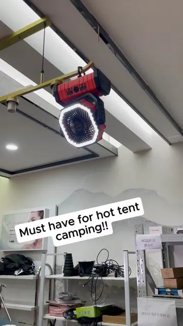 360° rotatable hook, hang it in your tent or place it on the table, cool air everywhere.#360RotatableHook #HangingFan #TentFan #dealsforyouday #summervibes  lyfs-0601-11-zjh