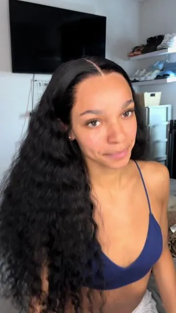 Hair from @Zlzlblbl Hair Factory Store ❤️💋❤️🧘 super tea linked in video #wiginstall #deepwave 