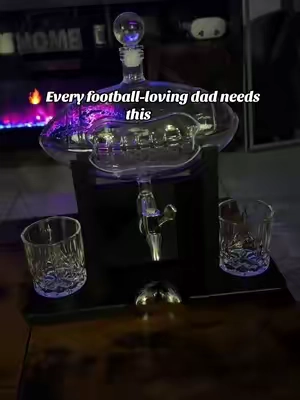 The perfect game-day centerpiece for football fans. Whether it’s Father’s Day, a birthday, or a man cave upgrade, this football-shaped decanter set is guaranteed to get compliments. Comes with matching glasses and reusable football chillers for the ultimate fan experience. 🏈🥃#FathersDayGift #FootballFan #GiftForDad #MensGiftIdeas 