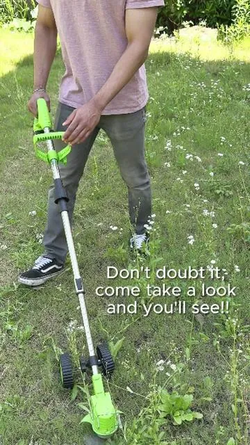 I didn't expect that mowing the lawn would be so easy.#outdoorhosting #lawnedger #cleaninghacks #gardeninghacks 