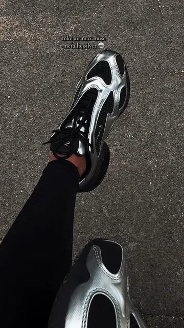 Nike air max muse in metallic silver 🪩 #nike #nikeairmax #nikeairmaxmuse #sneakers #sneakerhead @Evans Sneakers 
