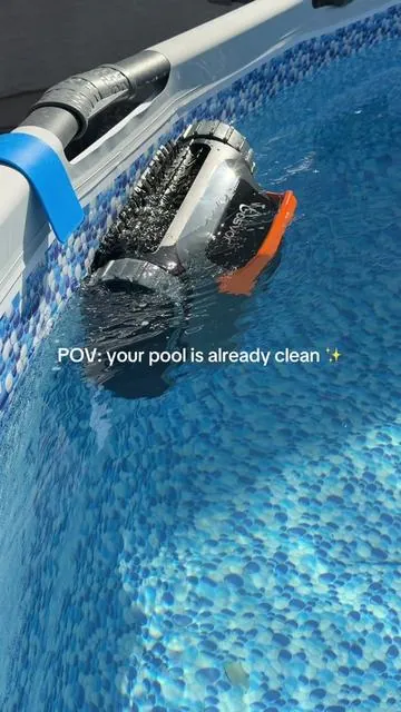 Replying to @Bonquesha69 this is the best vacuum 🙌  Pool clean. Stress gone. ☀️💦 #poolcleaner #robotpoolvacuum #poolmaintenance #DealsForYouDays #SummerVibes