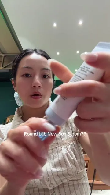 Omg this one is about to be VIRAL!! The texture is lightweight just like a serum. Spf50 and PDRN ! @ROUND LAB #koreansunscreen #tiktokshopcreatorpicks #dealsforyoudays 