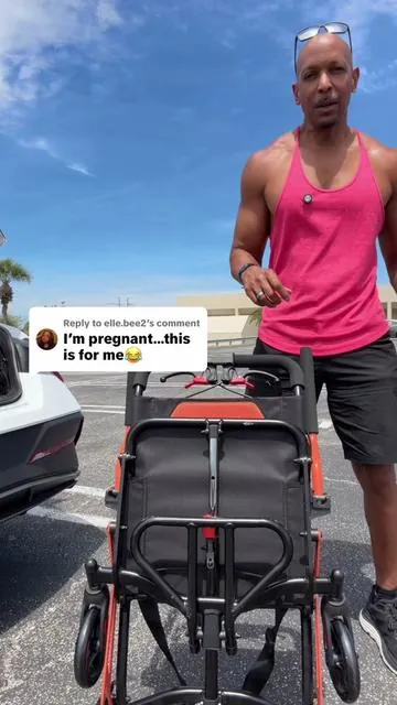 Replying to @elle.bee2 says I’m pregnant this #transportchair is for me! 🙂 #mobilitychair #seniors #dealsforyoudays #wheelchair