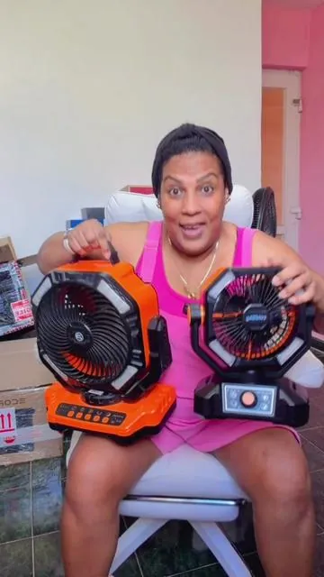 Ventilador recargable de 40000mh  #PortableFan #VentiladorRecargable 